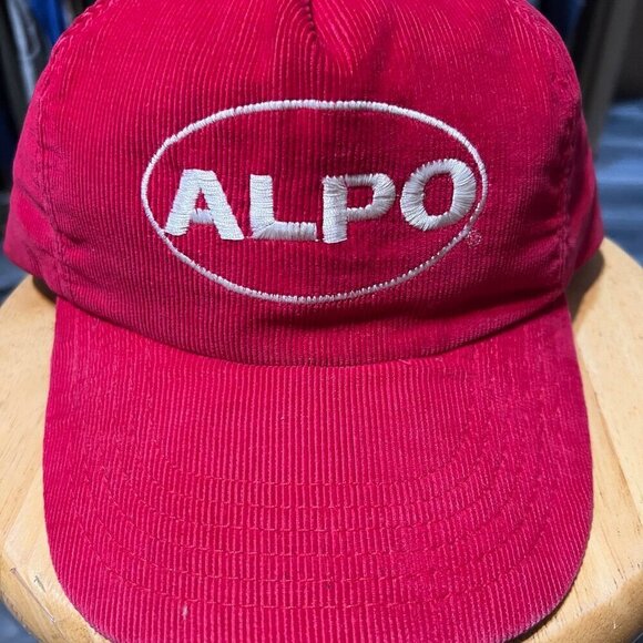 Alpo Red Corduroy SnapBack Hat - Picture 1 of 7